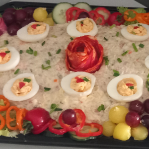 Vegan salade op schaal 8-10 personen