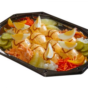 Zalm salade op schaal 5-6 personen